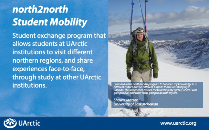 Figure 4. Informational slide, &quot;north2north,&quot; courtesy of the UArctic General Presentation Slideshow.