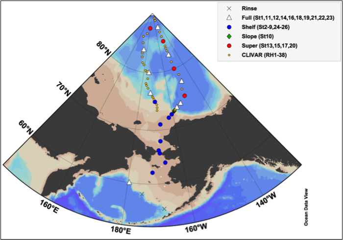 Figure 1: The U.S. Arctic GEOTRACES cruise track. Image courtesy of GEOTRACES.