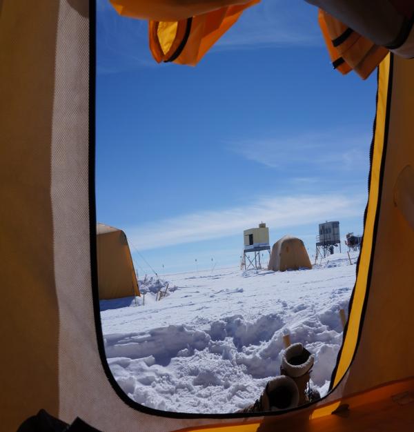 View from inside the tent (photo credit: Bo Christensen)