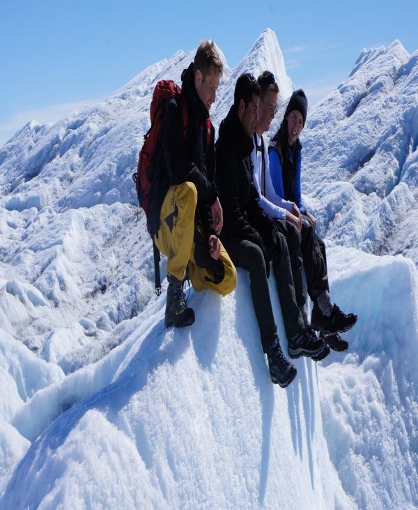 Exploring the glacier near Point 660 (Photo Credit: Bo Christensen)