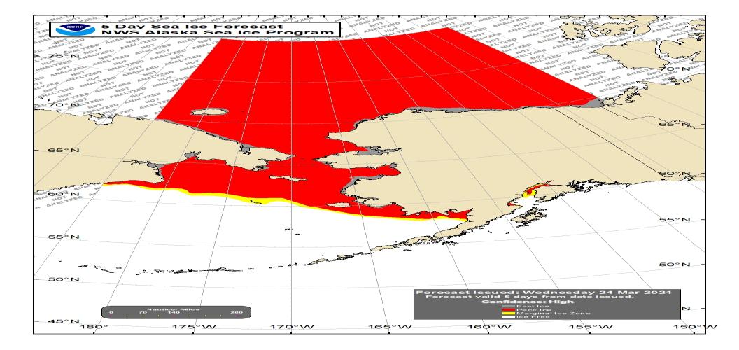 NWS 5-day Sea Ice Forecast