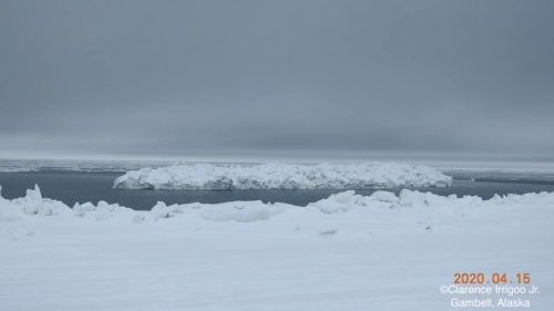 Sea ice conditions in Gambell.