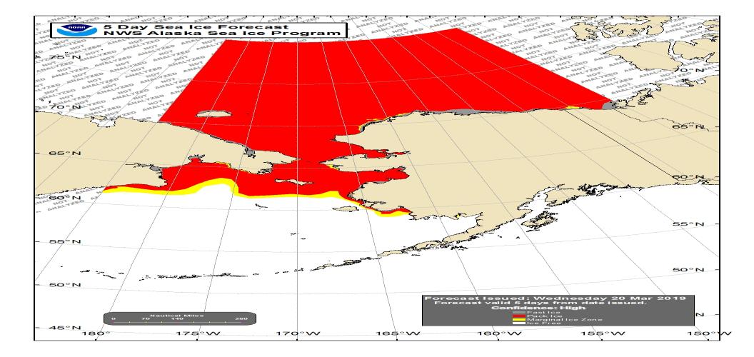 NWS sea ice forecast