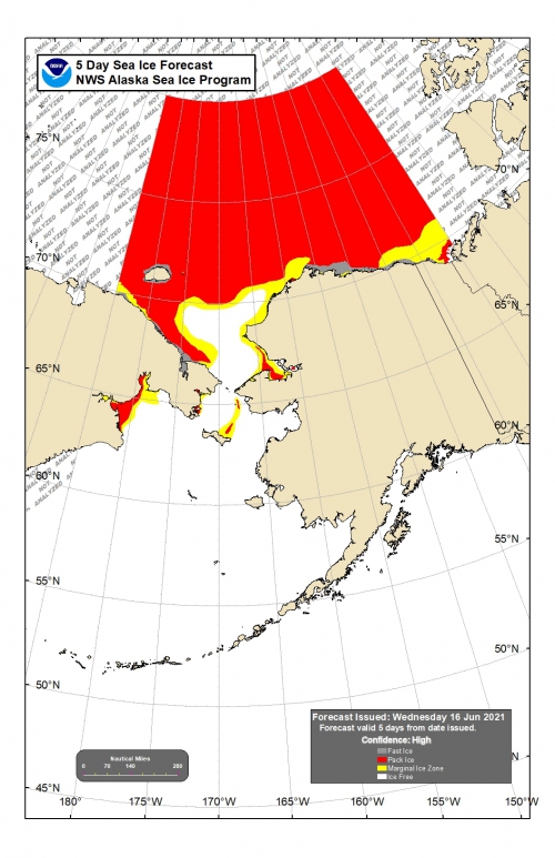 NWS 5-day Sea Ice Forecast