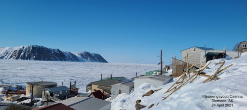 Sea ice and weather conditions in Diomede - view 3.