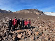 The Soil Team in Beacon Valley, McMurdo Dry Valleys, Antarctica. Photo by Bill Henske.