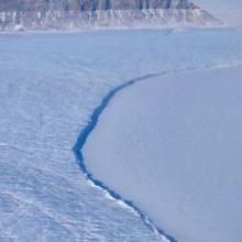 Calving front of Petermann Glacier